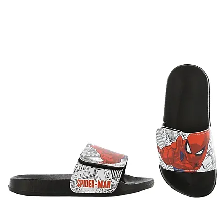 SPIDER-MAN SLIDES BOYS WHITE/BLACK/RED SP010510