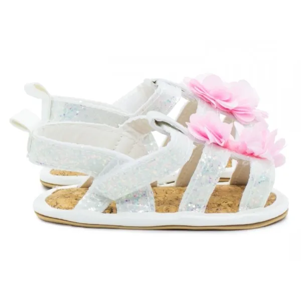 CHILDRENLAND SANDAL GIRLS ΑΓΚΑΛΙΑΣ D2581 GLITTER WHITE
