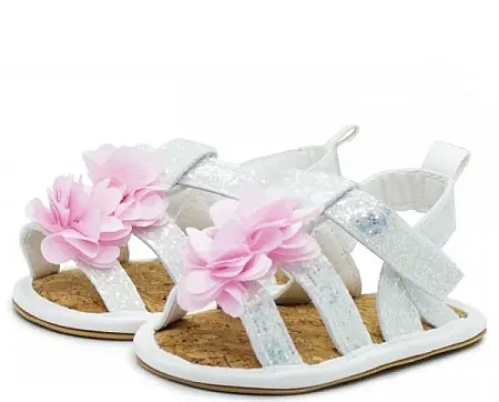 CHILDRENLAND SANDAL GIRLS ΑΓΚΑΛΙΑΣ D2581 GLITTER WHITE