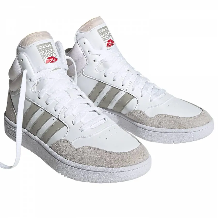 ADIDAS HOOPS 3.0 MID LIFESTYLE BASKETBALL CLASSIC HP7940 FTWWHT/GREONE