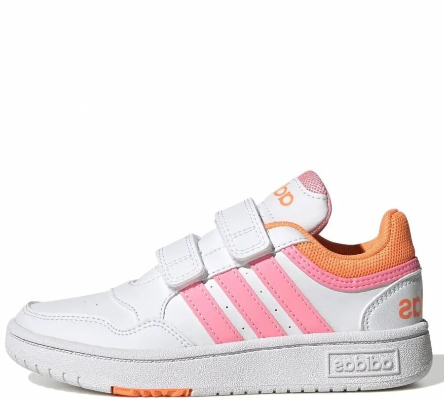 ADIDAS SNEAKERS HOOPS 3.0 CF C H03862 WHITE/BEAM PINK/SCREAMING ORANGE