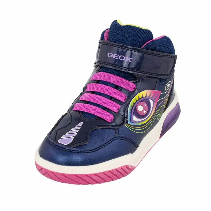 GEOX J INEK G J36ASB 0NFEW C4243 NAVY/MULTICOLOR LIGHTS SNEAKERS