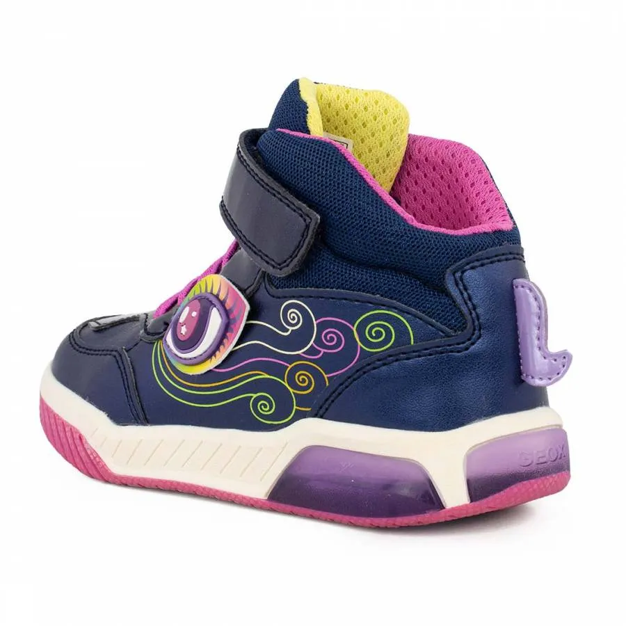 GEOX J INEK G J36ASB 0NFEW C4243 NAVY/MULTICOLOR LIGHTS SNEAKERS