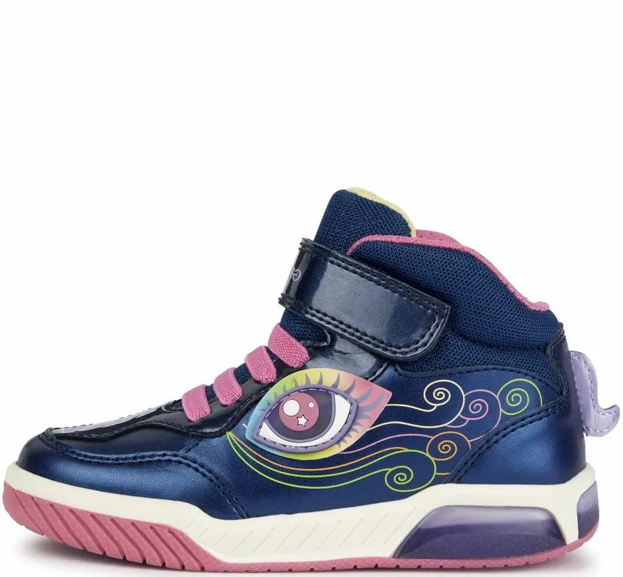 GEOX J INEK G J36ASB 0NFEW C4243 NAVY/MULTICOLOR LIGHTS SNEAKERS