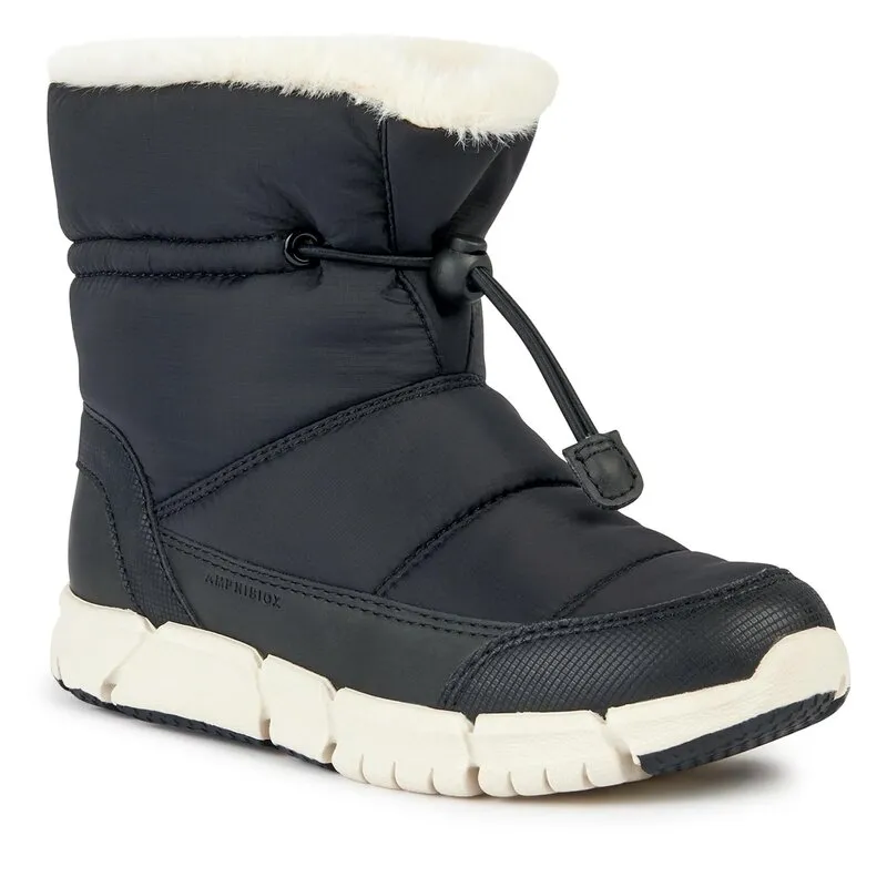GEOX J FLEXYPER G.B ABX B J36APB 0FUME C9999 1 BLACK JUNIOR ANKLE BOOTS OUTDOOR