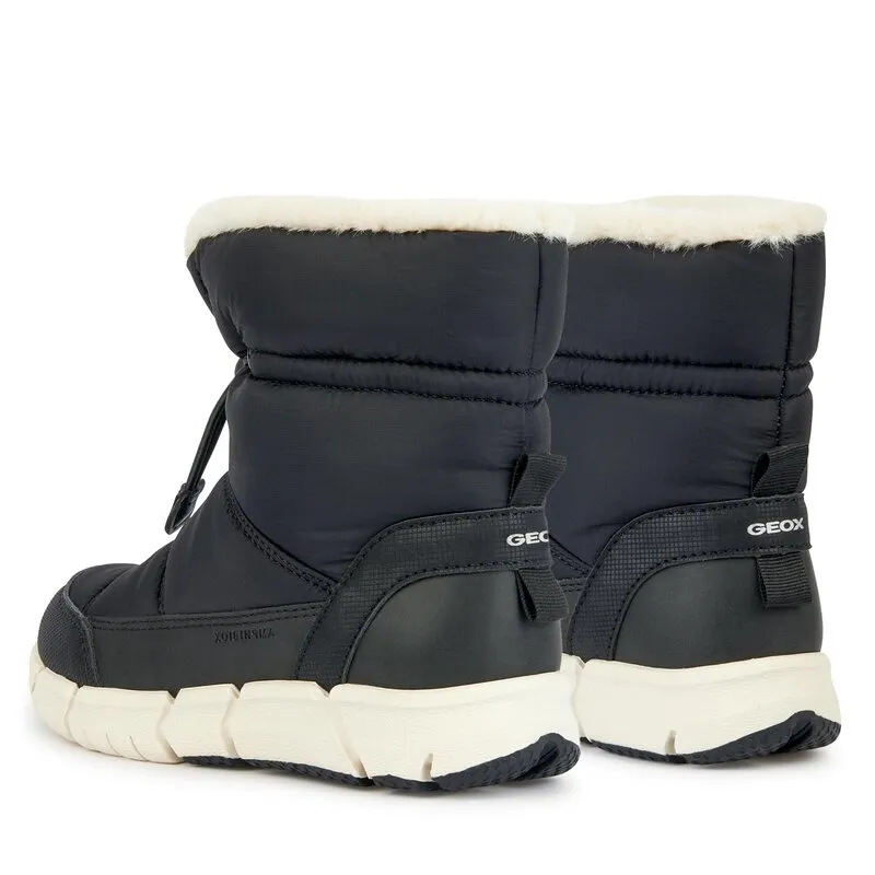 GEOX J FLEXYPER G.B ABX B J36APB 0FUME C9999 1 BLACK JUNIOR ANKLE BOOTS OUTDOOR