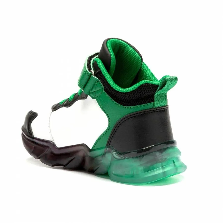 BULL BOYS SPINOSAURO DNAL3390 AA68 MID LIGHTS BIANCO/VERDE