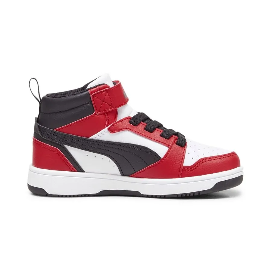 PUMA REBOUND V6 MID AC PS 393832 03 WHITE/BLACK/RED
