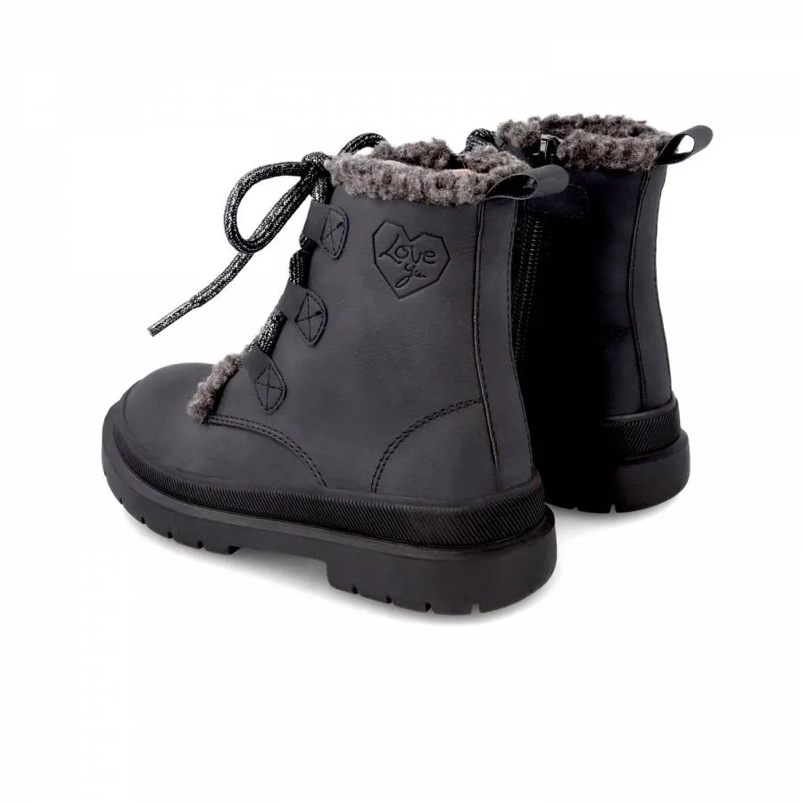GARVALIN BOTIN CORDONES GIRLS 231560-A  BLACK