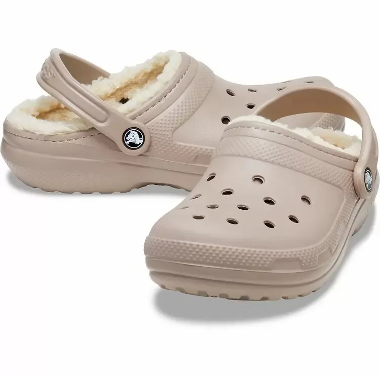 CROCS CLASSIC LINED CLOG 203591-2YB MUSHROOM BONE
