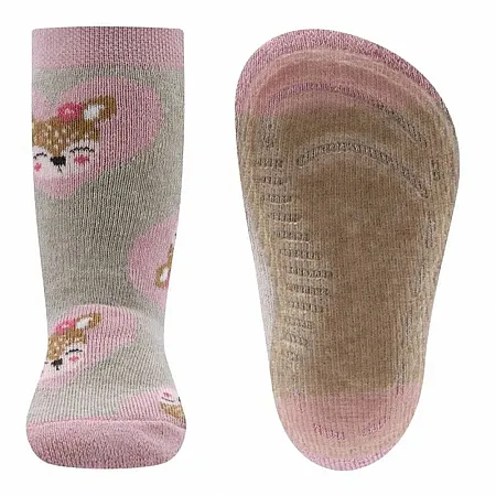 EWERS STOPPER SOCKS 221284 SOFTSTEPS DEER PINK/BEIGE