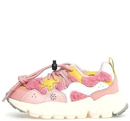 FLOWER M. BY NATURINO YAMANO 3 JUNIOR 001201549718-1M17 E-CALF/TEDDY PINK-MULTI