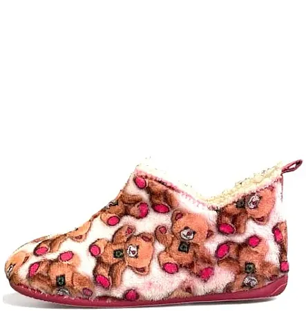 YOSHINO SLIPPERS GIRLS BEARS 3-758-23611-39 PINK