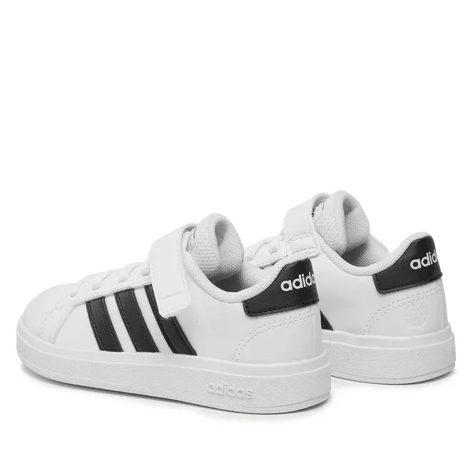 ADIDAS GRAND COURT  ELASTIC LACE KIDS GW6521 WHITE/BLACK