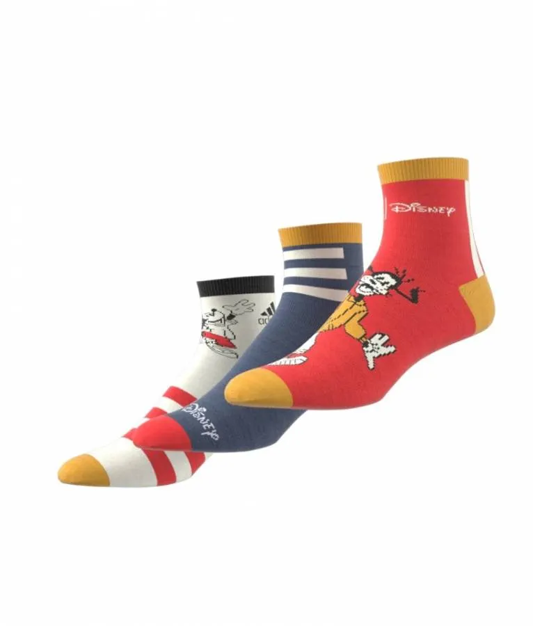 ADIDAS DISNEY'S MICKEY MOUSE SOCKS 3 PAIRS KIDS IU4860 OFF WHITE/BRIGHT RED