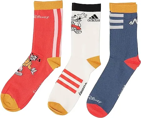 ADIDAS DISNEY'S MICKEY MOUSE SOCKS 3 PAIRS KIDS IU4860 OFF WHITE/BRIGHT RED
