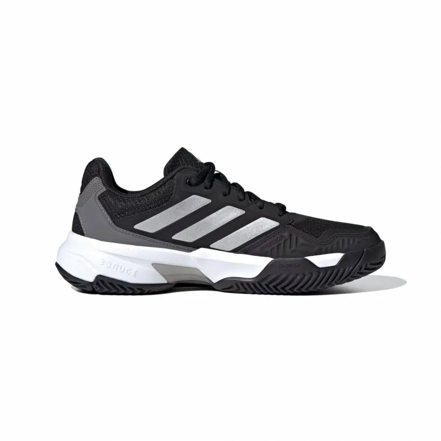 ADIDAS COURTJAM CONTROL 3 TENNIS SHOES ID2458 CBLACK/SILVMT/GREFOU