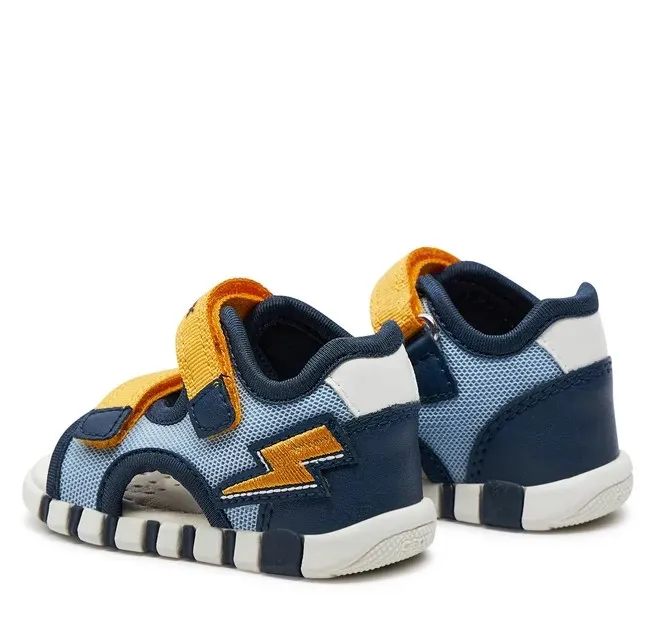 GEOX B IUPIDOO B455PA 01454 CB42V LT NAVY/YELLOW  BABY FIRST STEPS  CASUAL SPORT