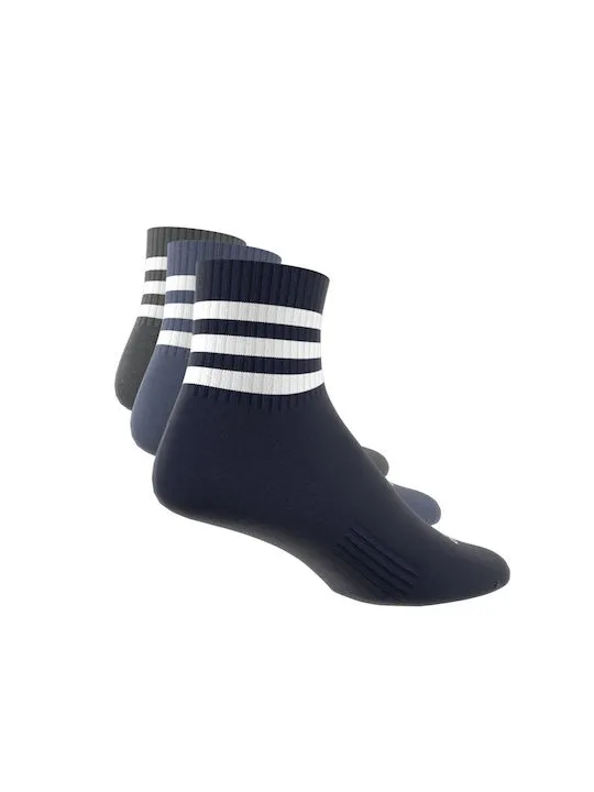 ADIDAS 3STRIPES CUSHIONED  MID-CUT SOCKS IP2637 LEGINK/PRLOIN/DGREYH
