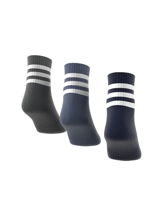 ADIDAS 3STRIPES CUSHIONED  MID-CUT SOCKS IP2637 LEGINK/PRLOIN/DGREYH