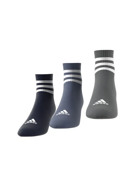 ADIDAS 3STRIPES CUSHIONED  MID-CUT SOCKS IP2637 LEGINK/PRLOIN/DGREYH