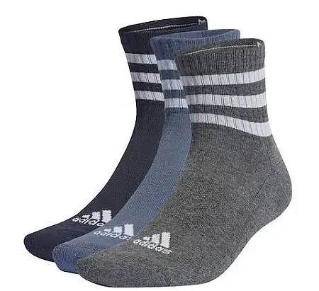 ADIDAS 3STRIPES CUSHIONED  MID-CUT SOCKS IP2637 LEGINK/PRLOIN/DGREYH