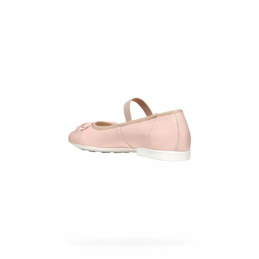 GEOX J PLIE' D J4555D 00085 C8172 1 NAPPA LT ROSE JUNIOR BALLERINA FASHION GLAM