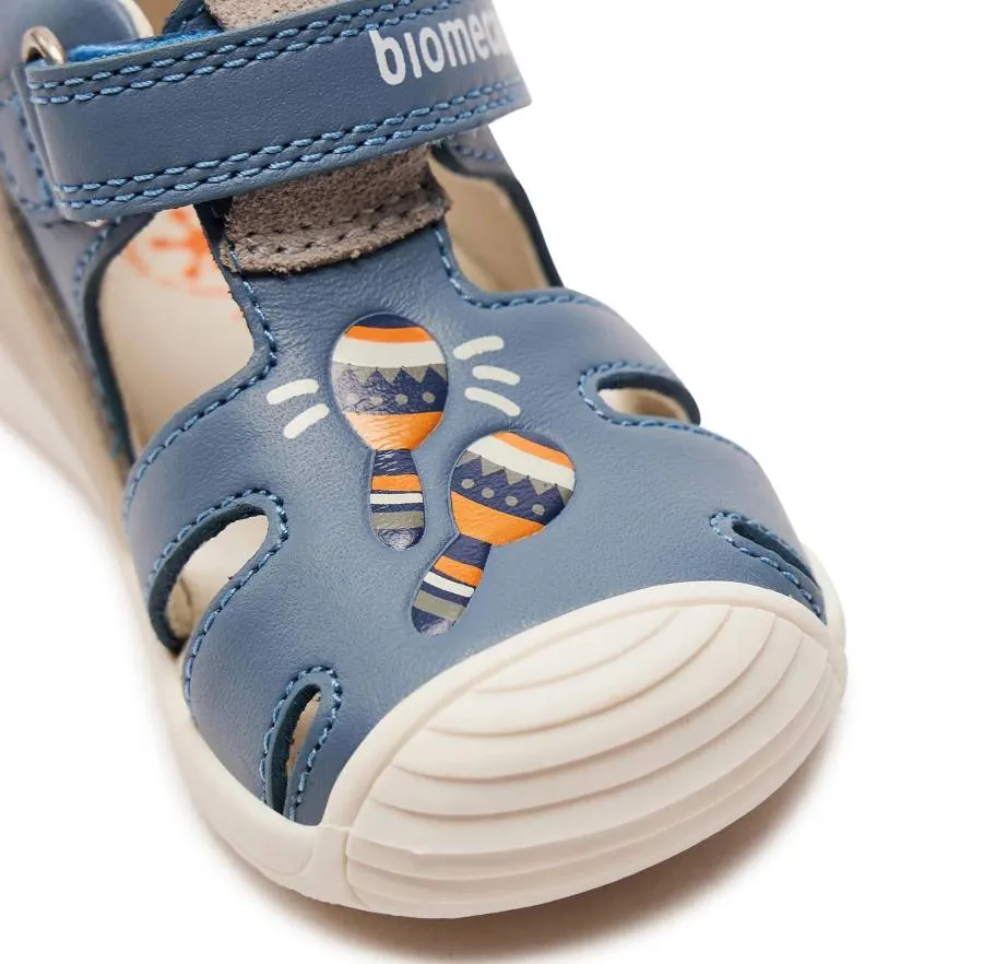 BIOMECANICS SANDAL MARACAS FIRST STEPS  242122-A PETROL/WHITE/GREY