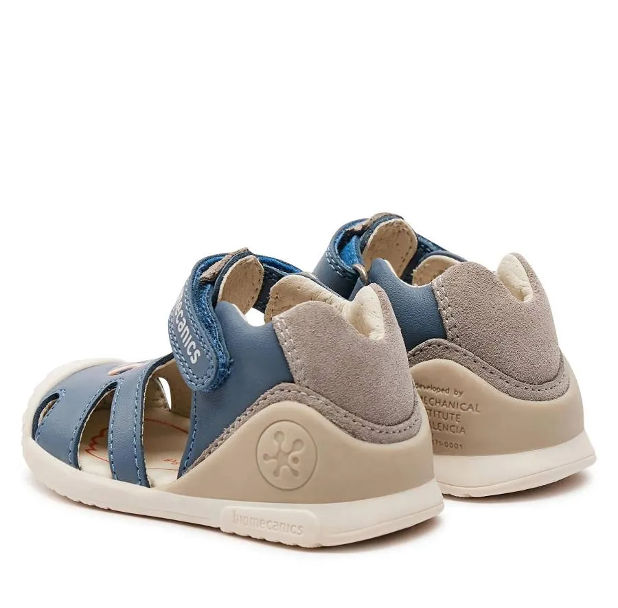 BIOMECANICS SANDAL MARACAS FIRST STEPS  242122-A PETROL/WHITE/GREY