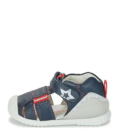 BIOMECANICS SANDAL STAR FIRST STEPS  242125-A OCEAN/WHITE/RED