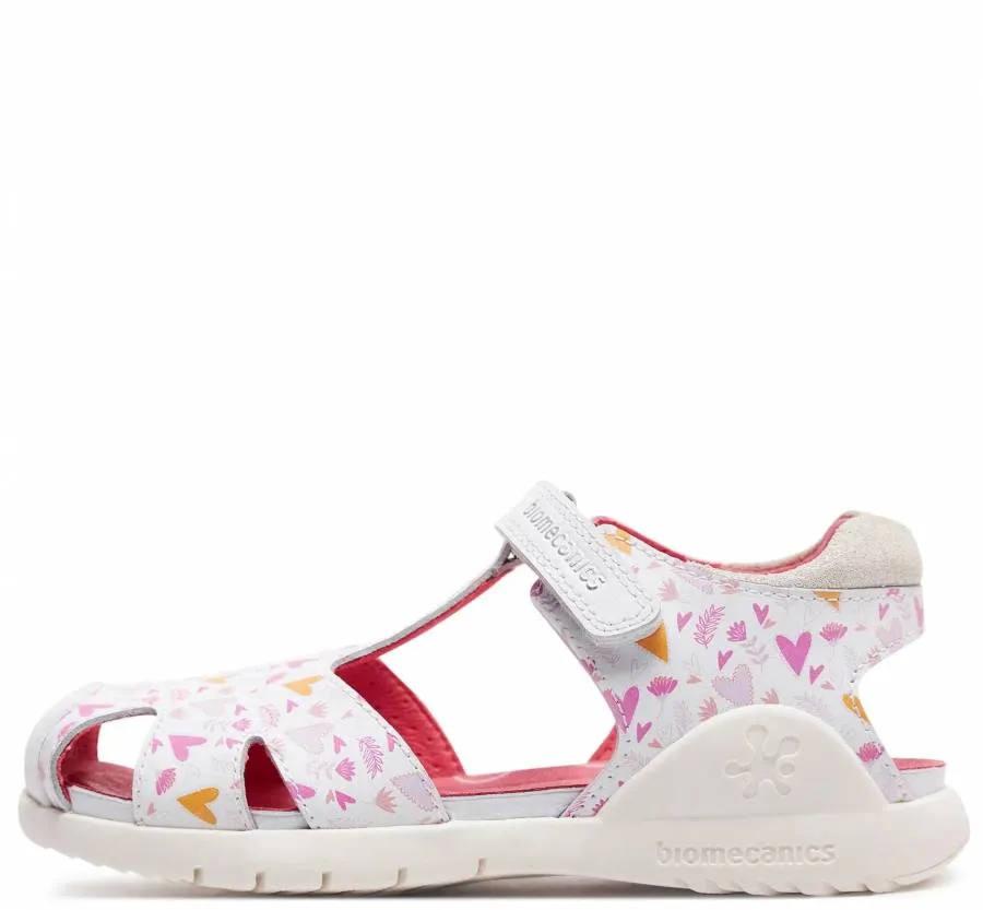 BIOMECANICS SANDAL CORAZONES 242231-B WHITE/PINK/FUXIA