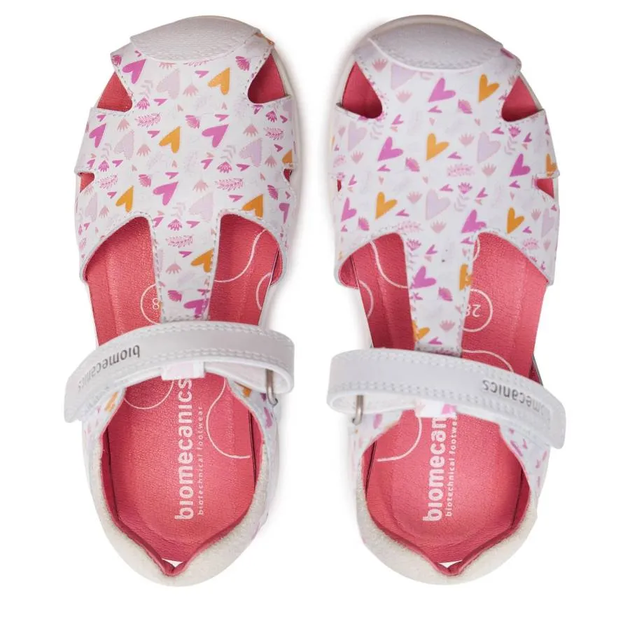 BIOMECANICS SANDAL CORAZONES 242231-B WHITE/PINK/FUXIA