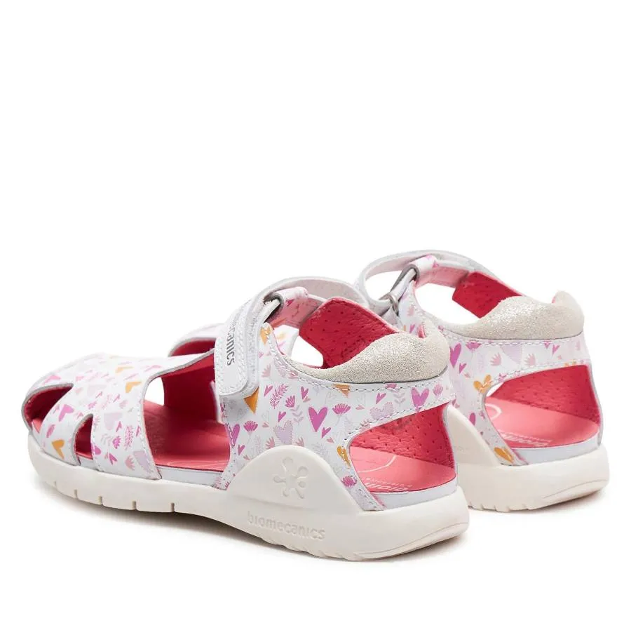 BIOMECANICS SANDAL CORAZONES 242231-B WHITE/PINK/FUXIA