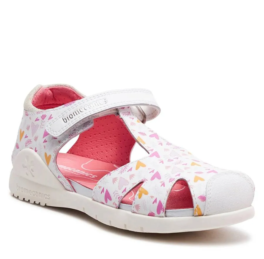BIOMECANICS SANDAL CORAZONES 242231-B WHITE/PINK/FUXIA