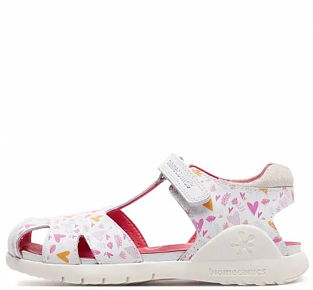 BIOMECANICS SANDAL CORAZONES 242231-B WHITE/PINK/FUXIA
