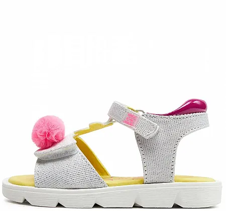 AGATHA RUIZ DE LA PRADA SANDAL CANVAS 242926-B CEREZAS WHITE/FUXIA
