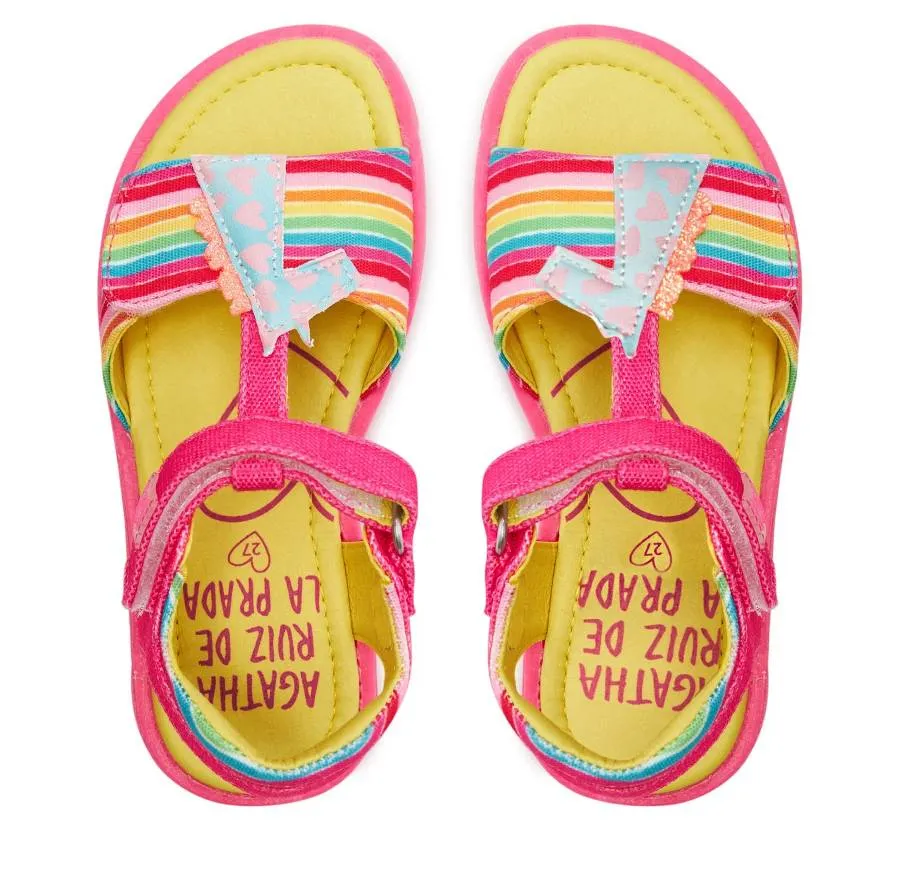 AGATHA RUIZ DE LA PRADA SANDAL CANVAS 242973-A  UNICORN FUXIA