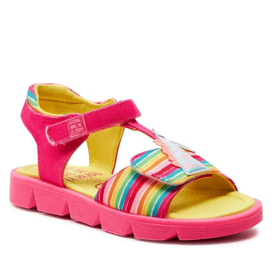 AGATHA RUIZ DE LA PRADA SANDAL CANVAS 242973-A  UNICORN FUXIA