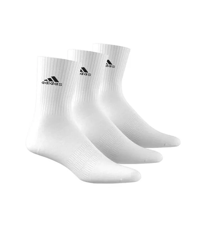 ADIDAS CUSHIONED CREW SOCKS 3 PAIRS HT3446 WHITE/BLACK