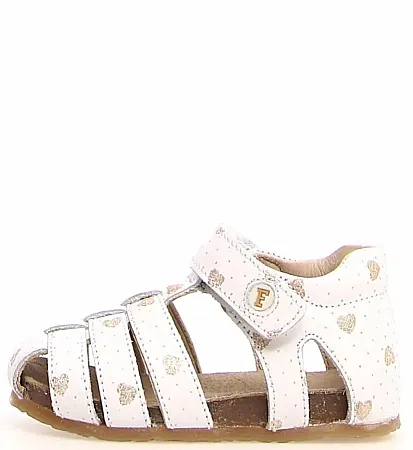 FALCOTTO ALBY CALF 0N01-001-1500736-B7  FIRST STEPS  PR.LOVELY GLITTER WHITE