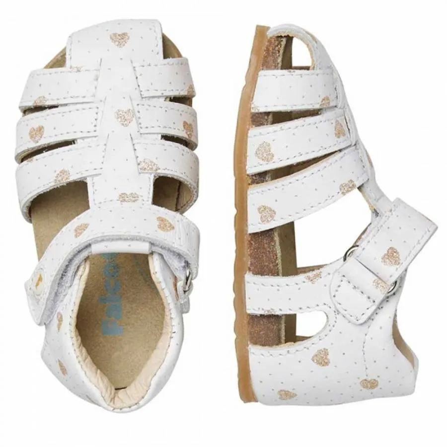 FALCOTTO ALBY CALF 0N01-001-1500736-B7 FIRST STEPS PR.LOVELY GLITTER WHITE