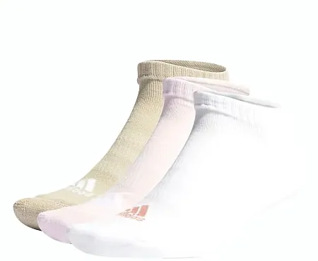 ADIDAS CUSHIONED LOW-CUT SOCKS    IJ8241 3P CLPINK/WHITE/WONBEI
