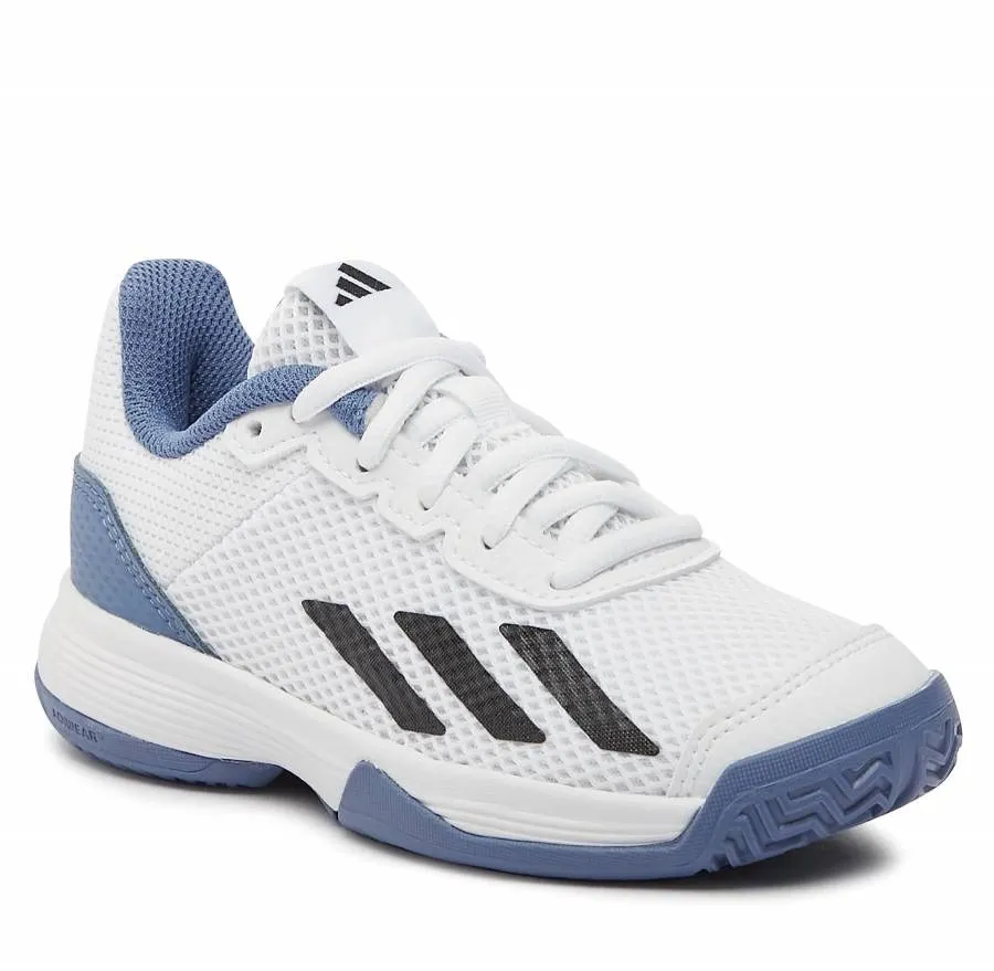 ADIDAS COURTFLASH TENNIS SHOES IG9536 FTWWHT/CBLACK/CREBLU
