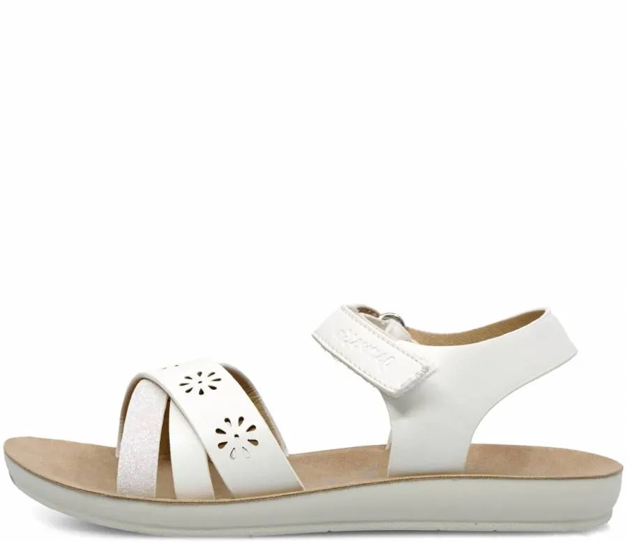 GARVALIN SANDAL GIRL ANATOMIC 242441-D WHITE/SILVER