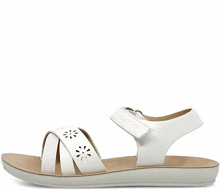 GARVALIN SANDAL GIRL  ANATOMIC 242441-D WHITE/SILVER