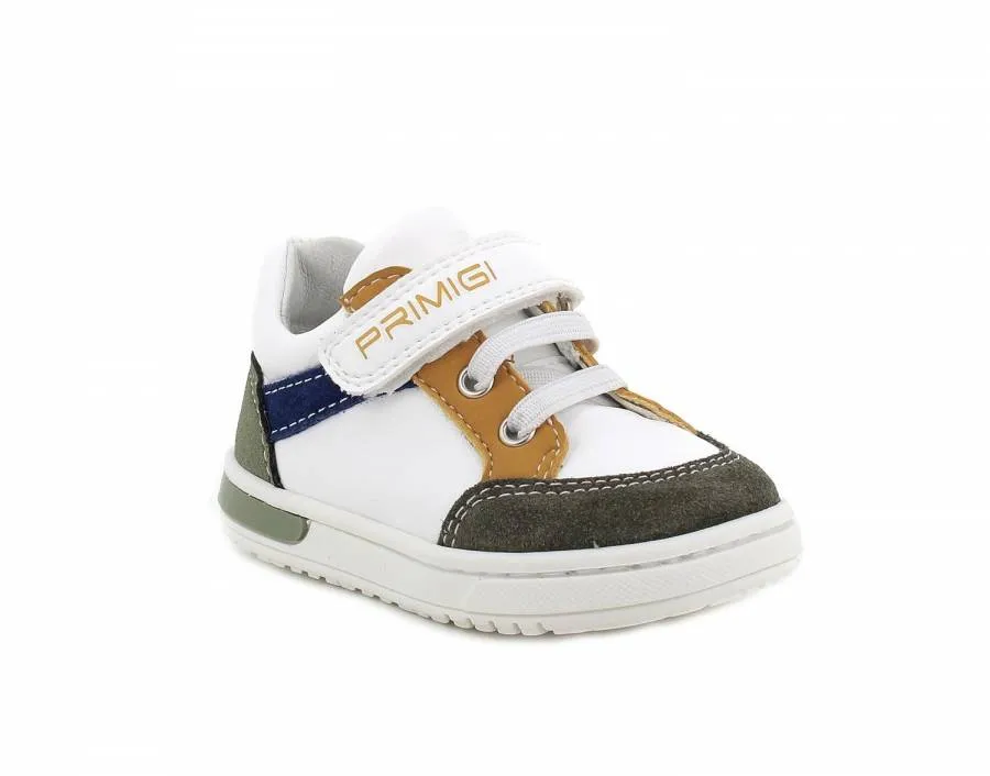 PRIMIGI SNEAKER CASUAL BOYS FIRST STEPS 5905111 WHITE/YELLOW/BLUE