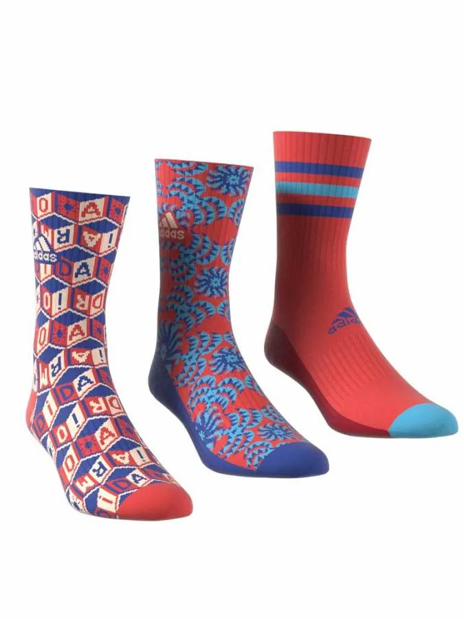 ADIDAS W FARM SOCKS 3PP IU3154 MULTCO/BRIRED/BOBLUE