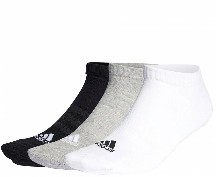 ADIDAS CUSHIONED LOW-CUT SOCKS 3P IC1333 MGREYH/WHITE/BLACK