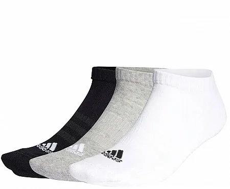 ADIDAS CUSHIONED LOW-CUT SOCKS 3P IC1333 MGREYH/WHITE/BLACK