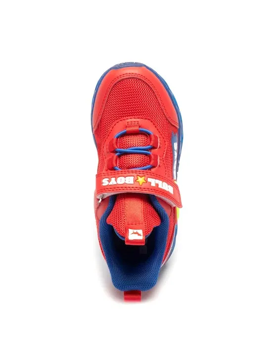 BULL BOYS SNEAKERS T-REX SCARPA DNAL4507 - RS01 ROSSO/ROYAL